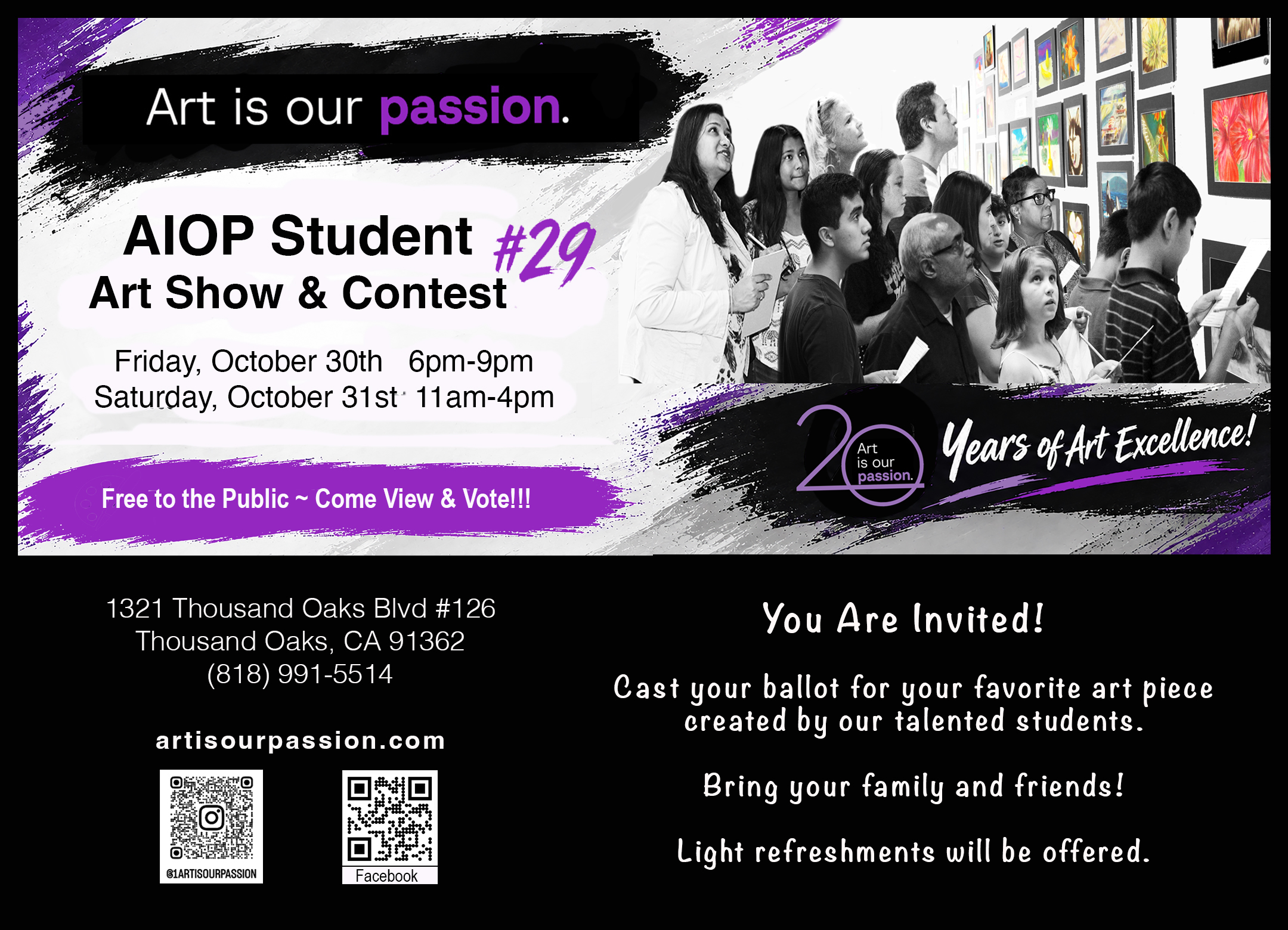 AIOP 29TH Student Art Show & Contest, 10/30-10/31