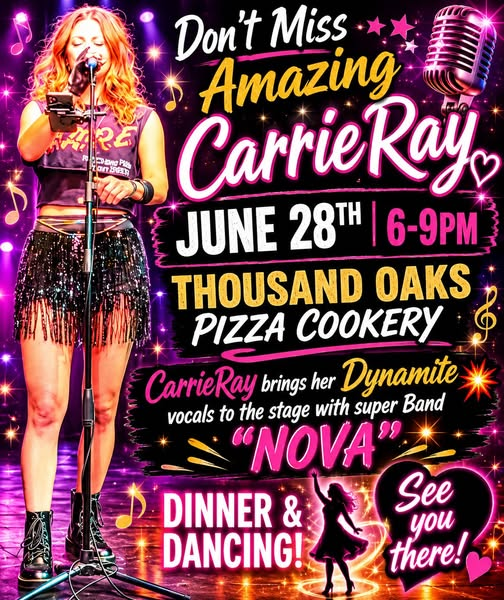 Carrie Ray with Nova at Thousand Oaks Pizza Cookery