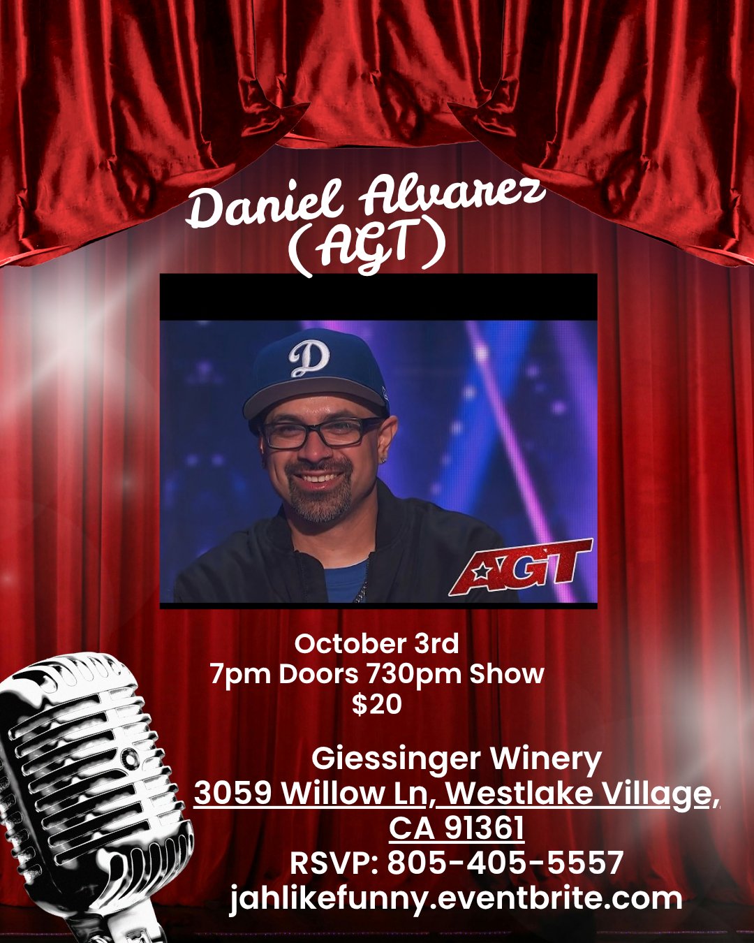 Daniel Alvarez (AGT) at Giessinger Winery