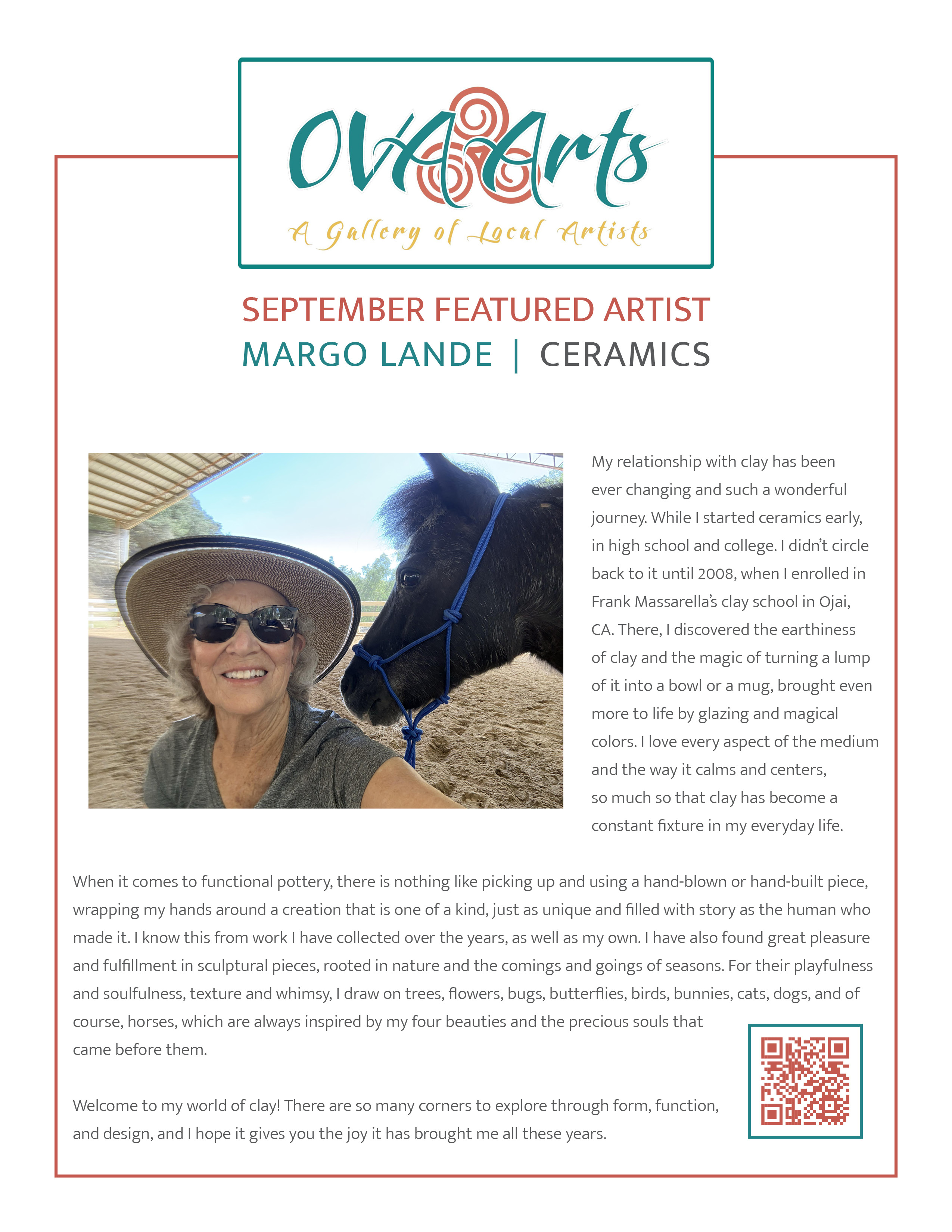 Featured Artist Ceramist Margo Lande
