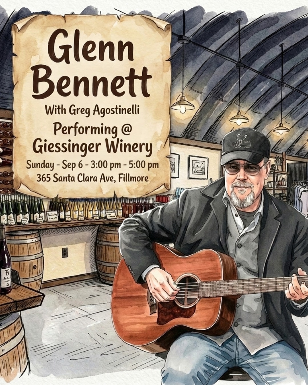 Live Music: Glenn Bennett at Giessinger Winery & Cidery