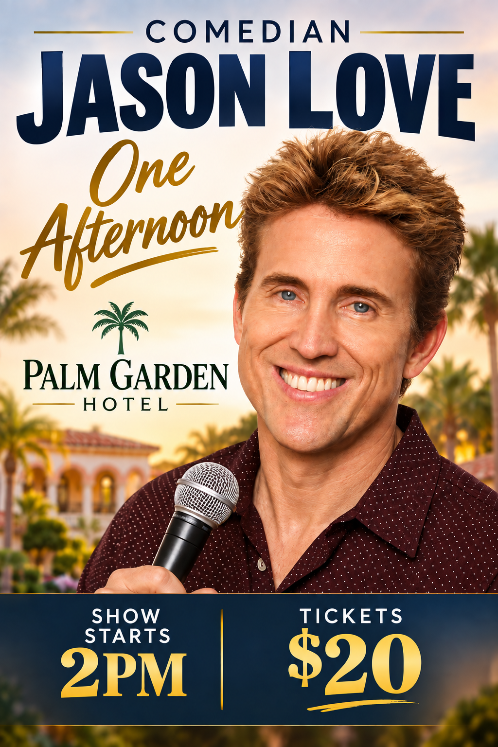 Comedian Jason Love at Palm Garden Hotel and Spa