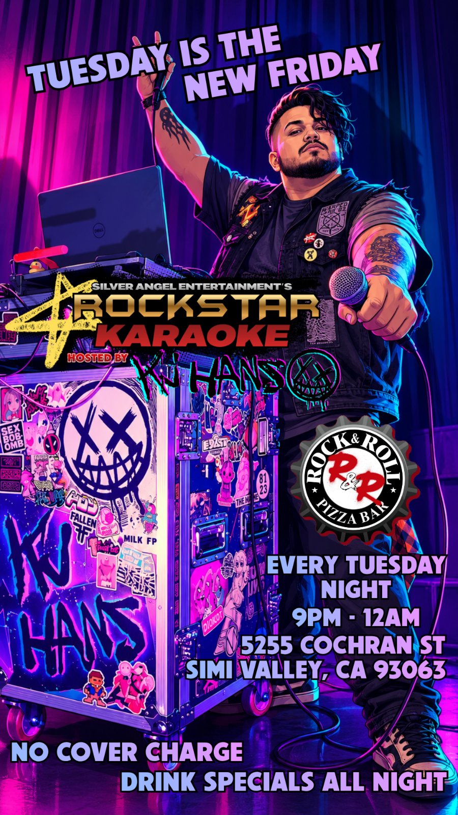 Rockstar Karaoke: Hosted by KJ Hans @ Rock N Roll Pizza Bar