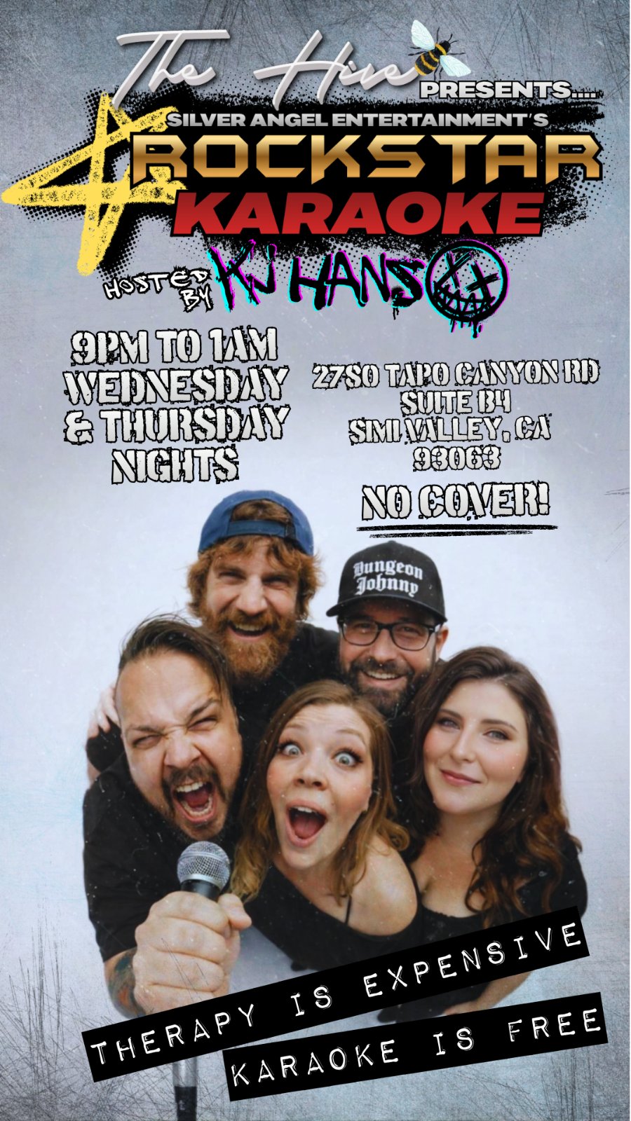 Rockstar Karaoke Hosted By KJ Hans @ The Hive Bar and Lounge